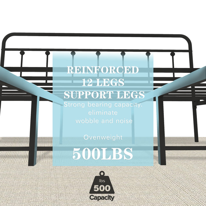 Andover Mills™ Ashburton 40" Standard Modernism Metal Bed Frame with